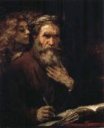 The Evangelist Matthew Inspired by the Angel REMBRANDT Harmenszoon van Rijn